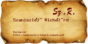 Szaniszló Richárd névjegykártya